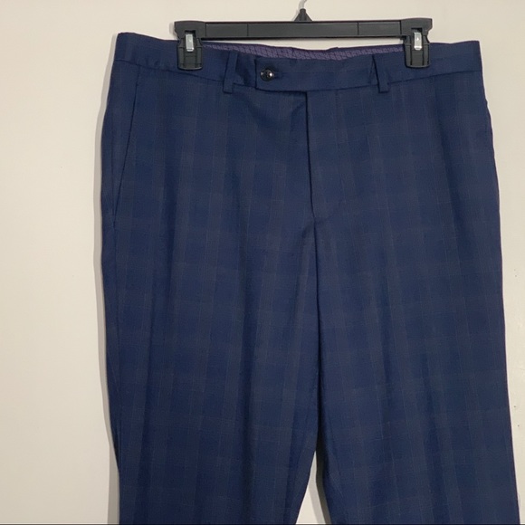 TED BAKER LONDON Jay 100% Wool Plaid  Men's Trousers - Picture 2 of 14